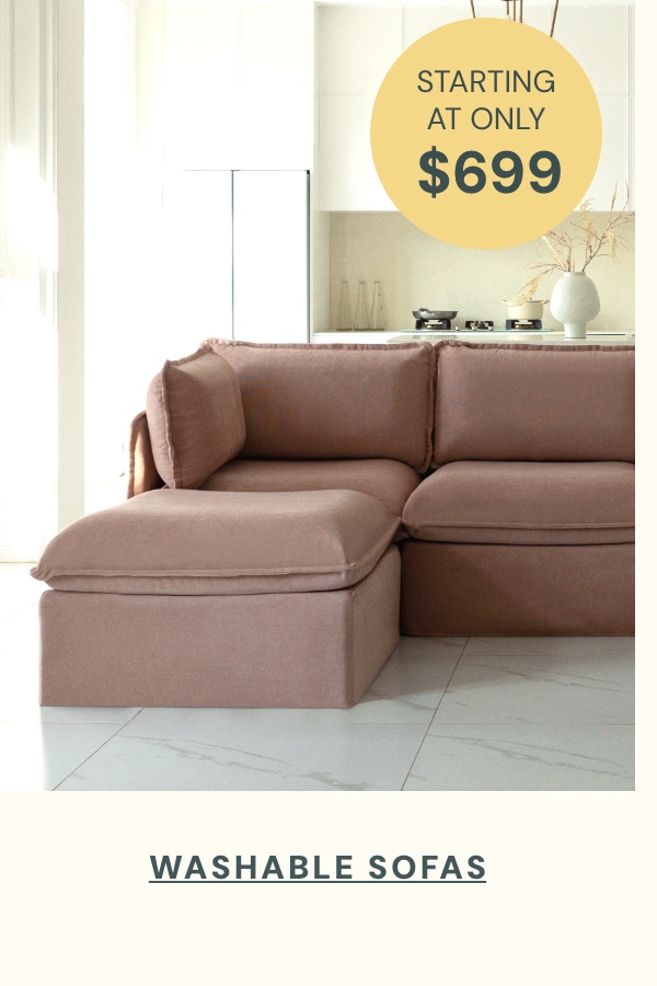 Washable Sofas - Starting at only $699