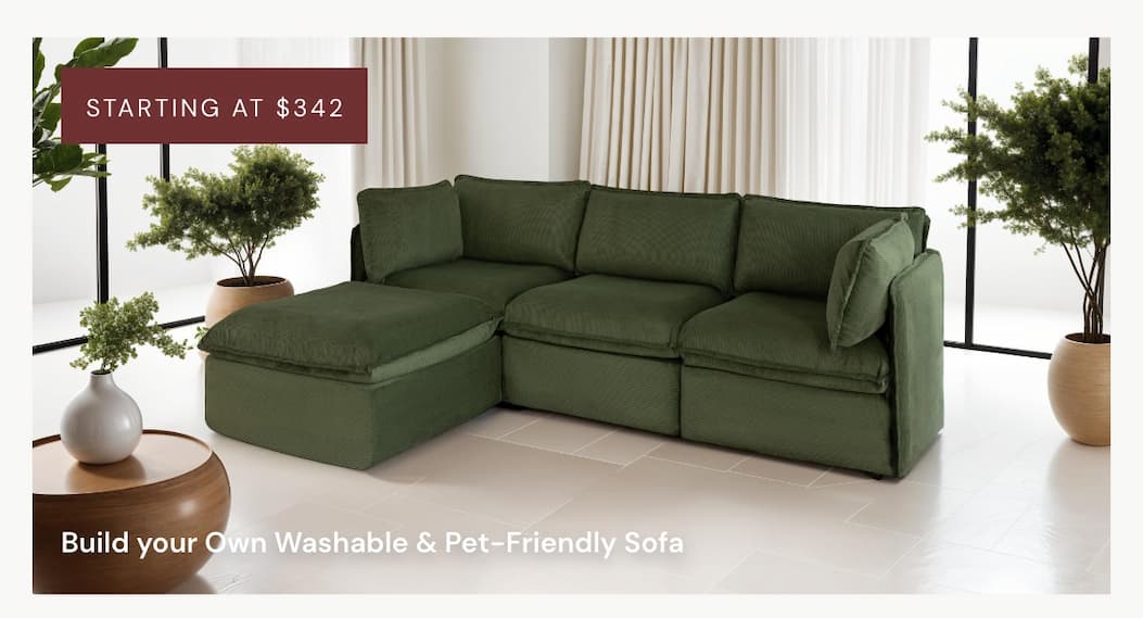 build your own washable sofa - Starting at only $342