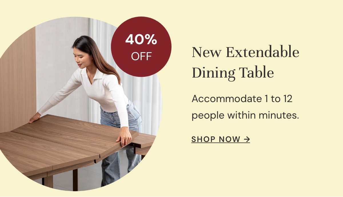 Extendable dining table - Now 40% off