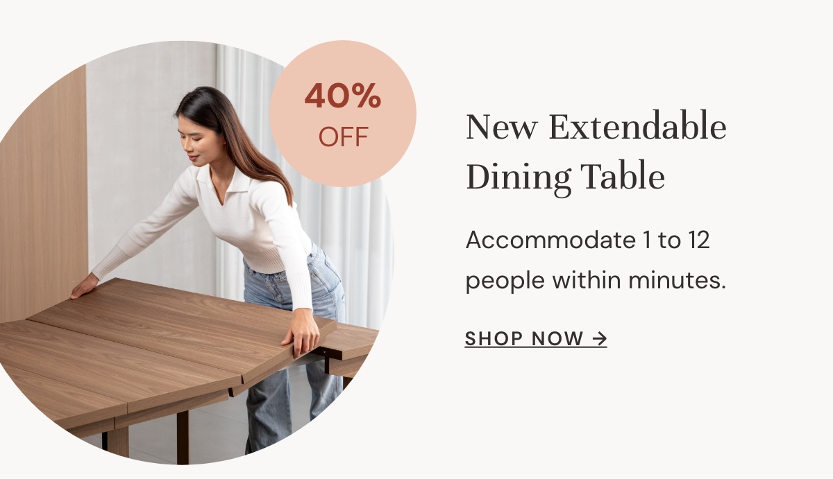 Extendable dining table - Now 40% off