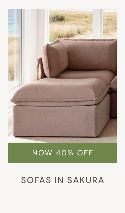 Sofas in sakura: Now 40% off