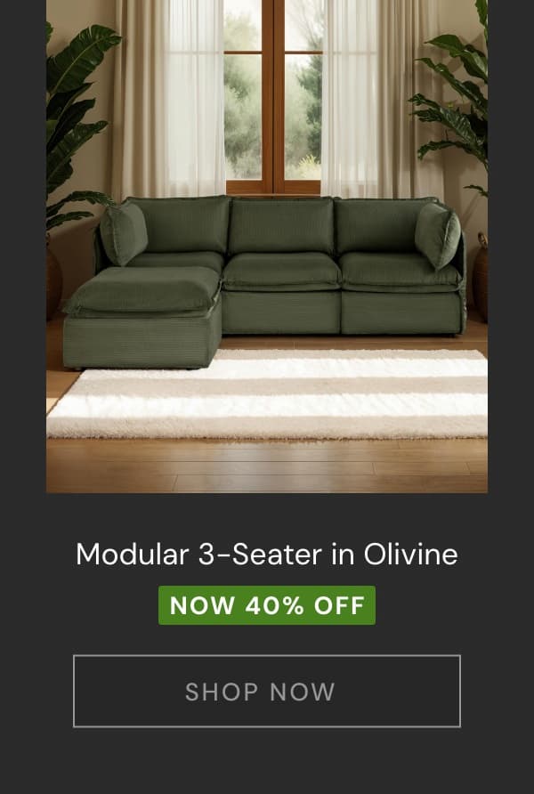 Modular 3-Seater in Olivine Now 40% OFF
