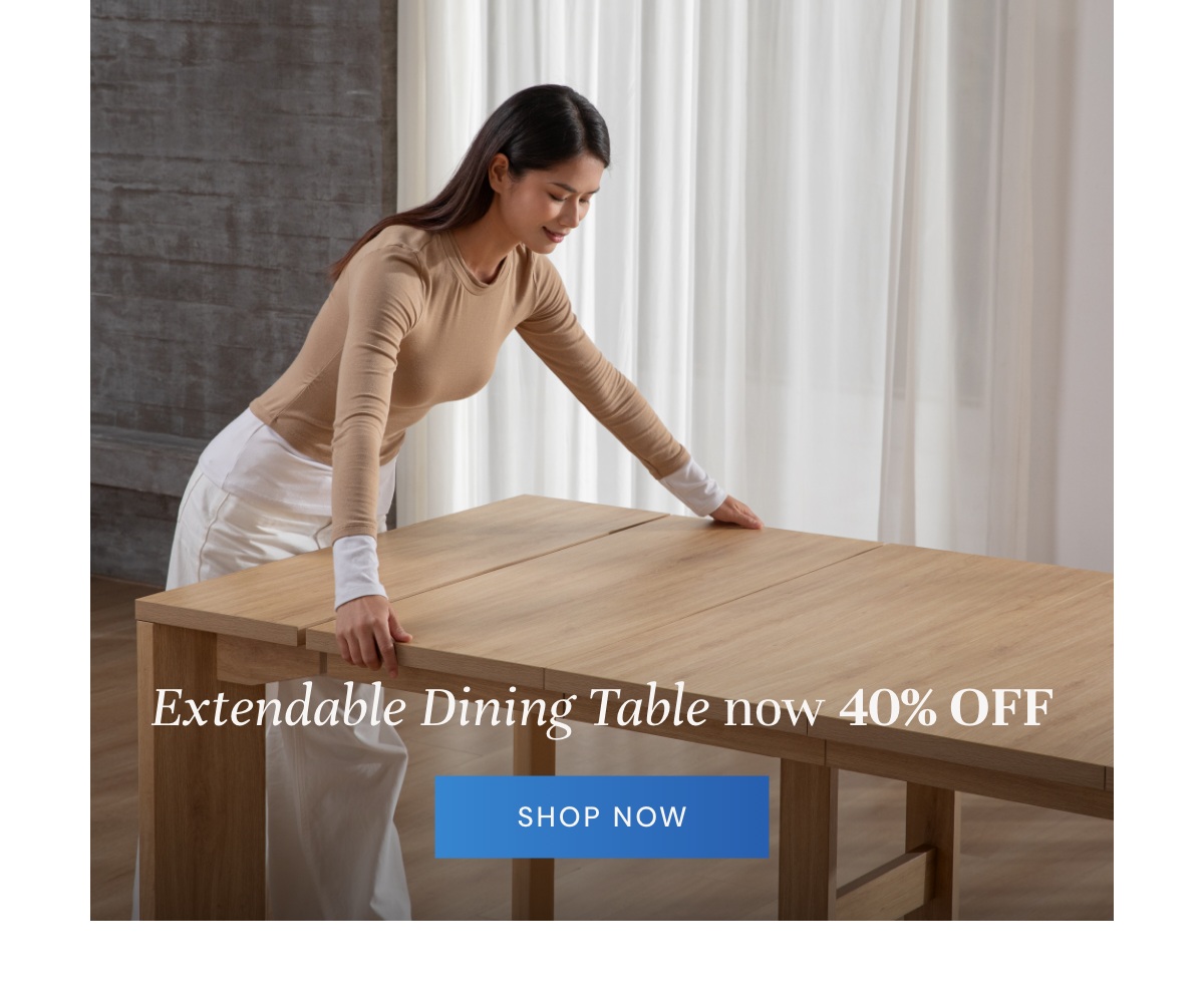 Extendable dining table - Now 40% off
