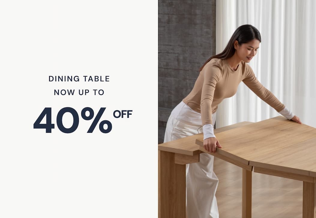 NOW 40% off Extendable Flex Dining Table | 1 to 12 people