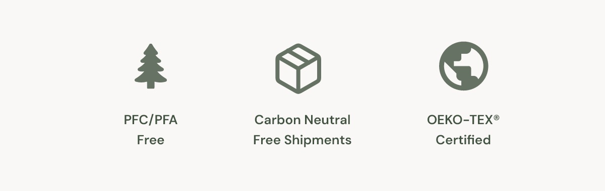 Carbon Neutral Free Shipments | PFC-Free & OekoTex® Certified