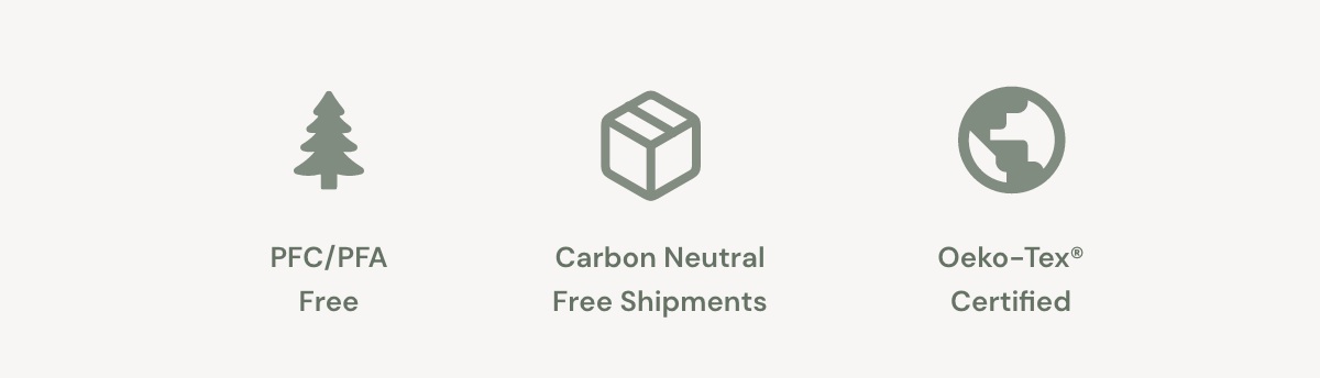 PFC/PFA Free | Carbon Neutral Free Shipments | OEKO-TEX® Certified