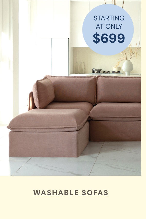 Washable Sofas - Starting at only $699