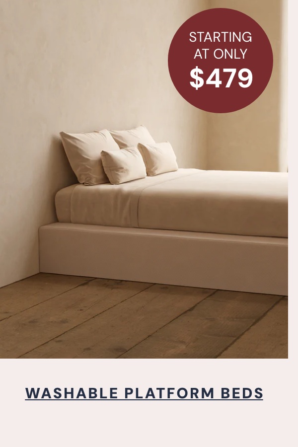 Washable Platform Beds starting at only $479