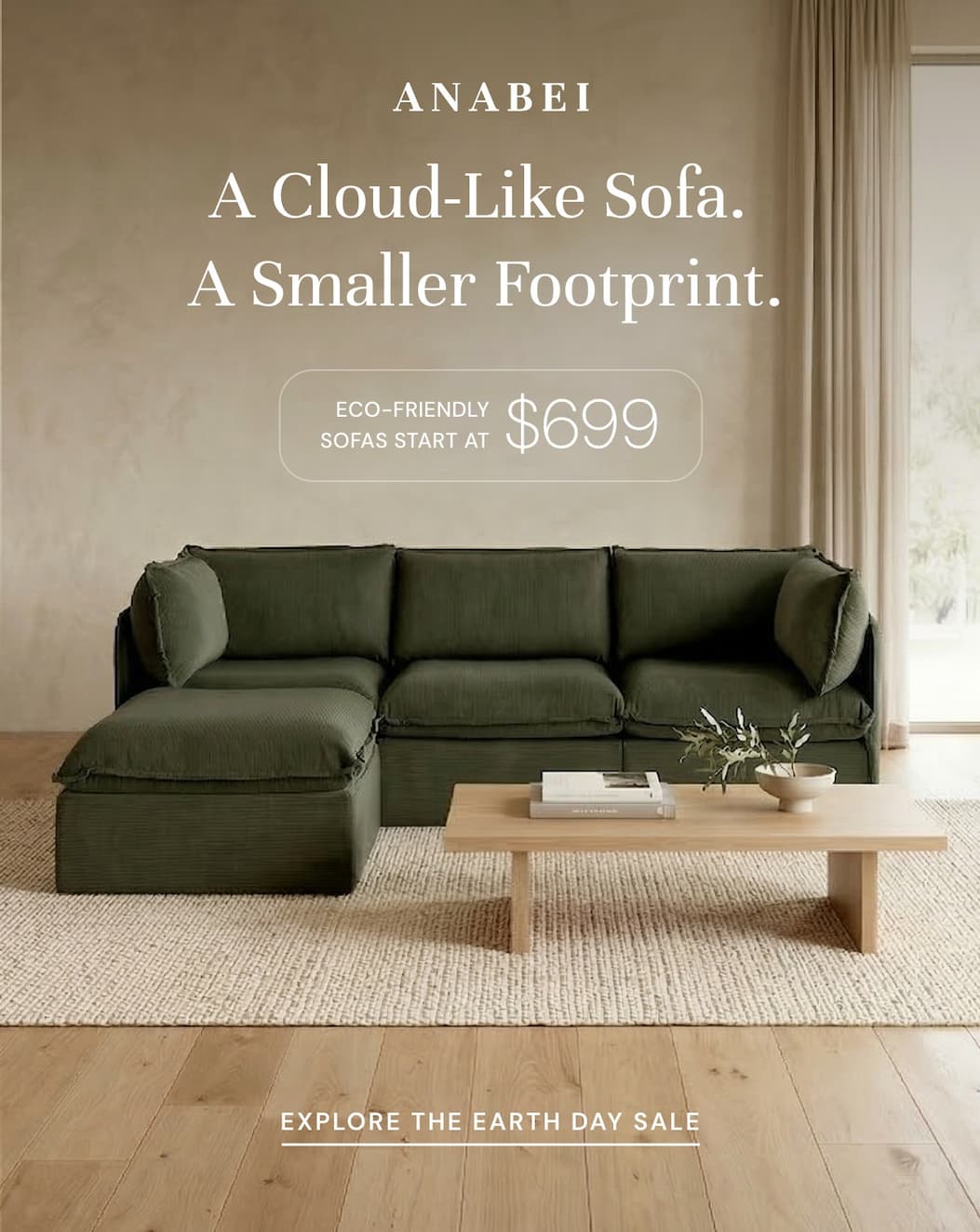 Earth Day Event: Eco-Friendly Sofas start at $699