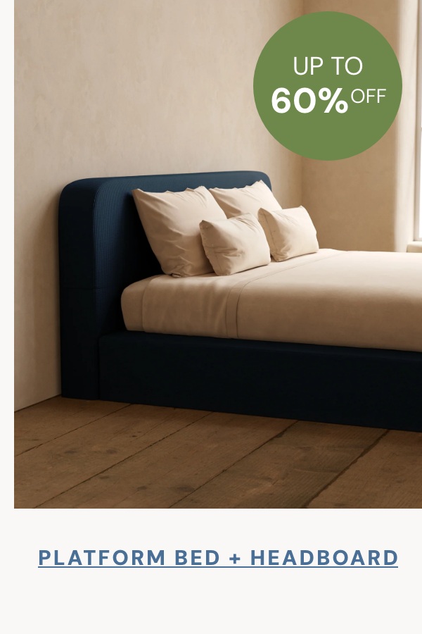 UP TO 60% off Platform Bed + Headboard