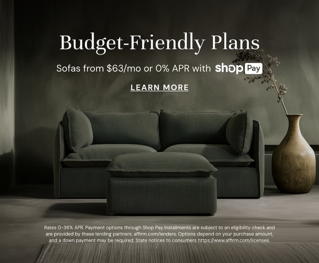 Sofas From 63,09 $/mo or 0% APR with Shop Pay