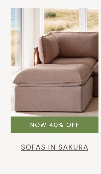 Sofas in sakura: Now 40% off