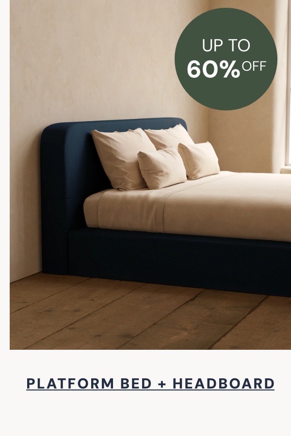 Platform bed + headboard up to 60% off