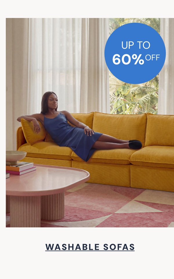 Washable Sofas up to 60% off