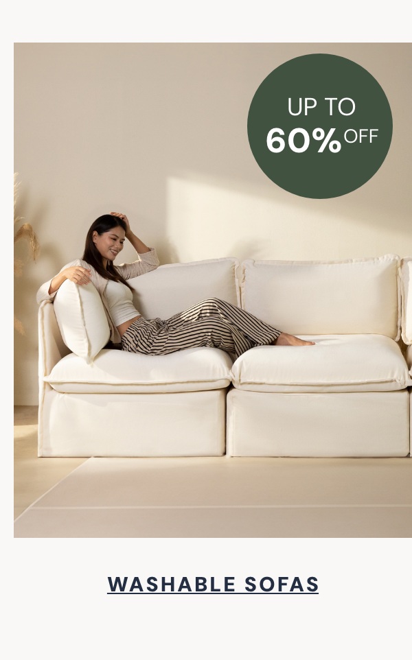 Sofas up to 60% off