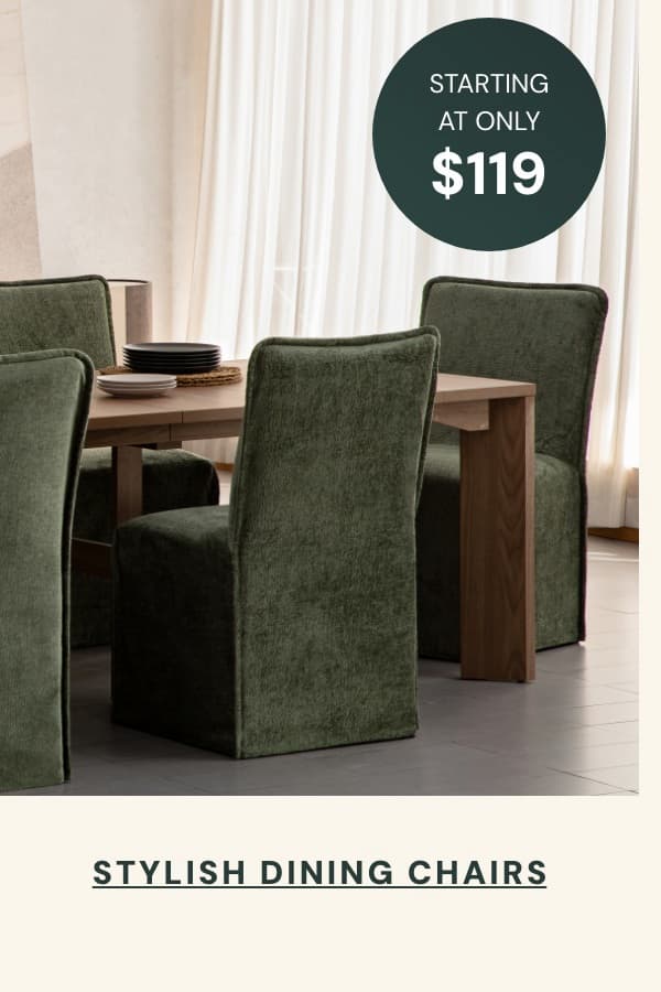 Washable dining chairs Starting at $119