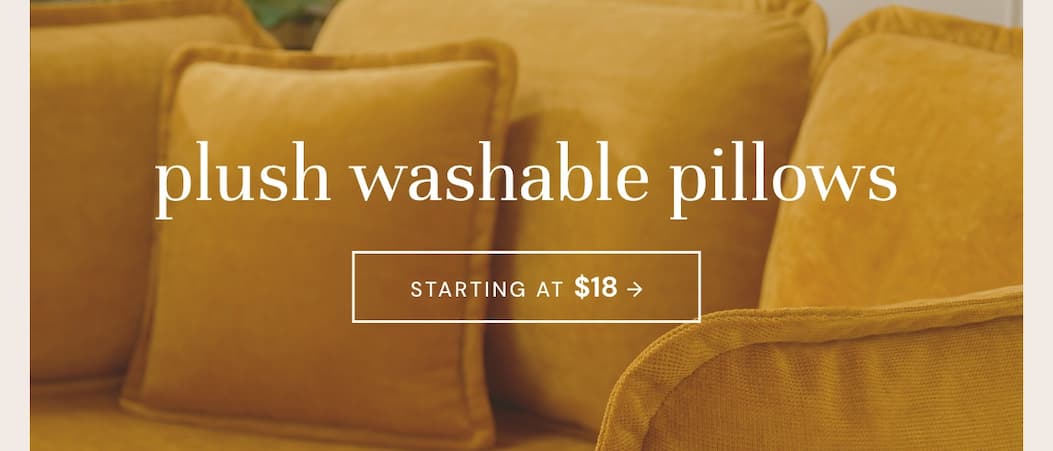 Plush washable pillows: starting at $18