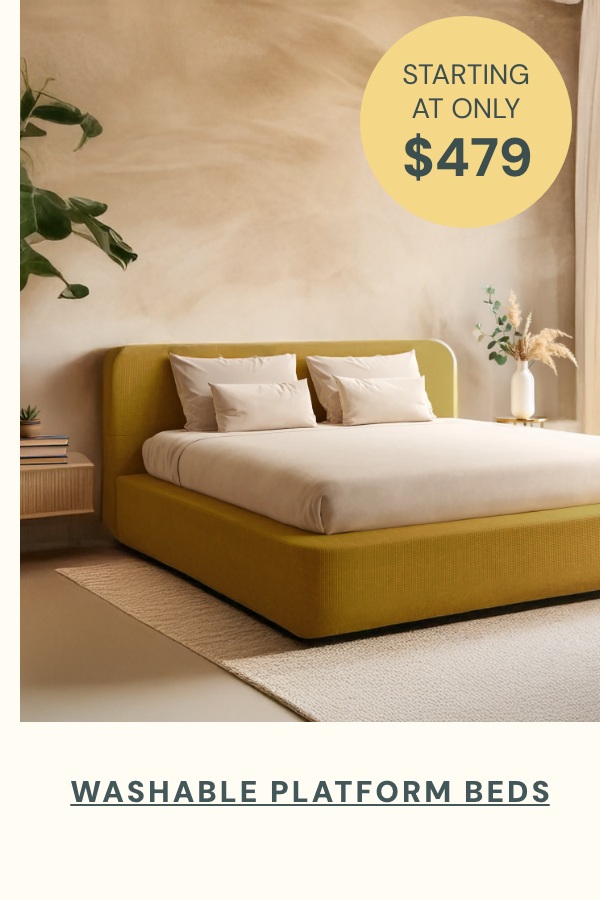 Washable Platform Beds - Starting at only $479