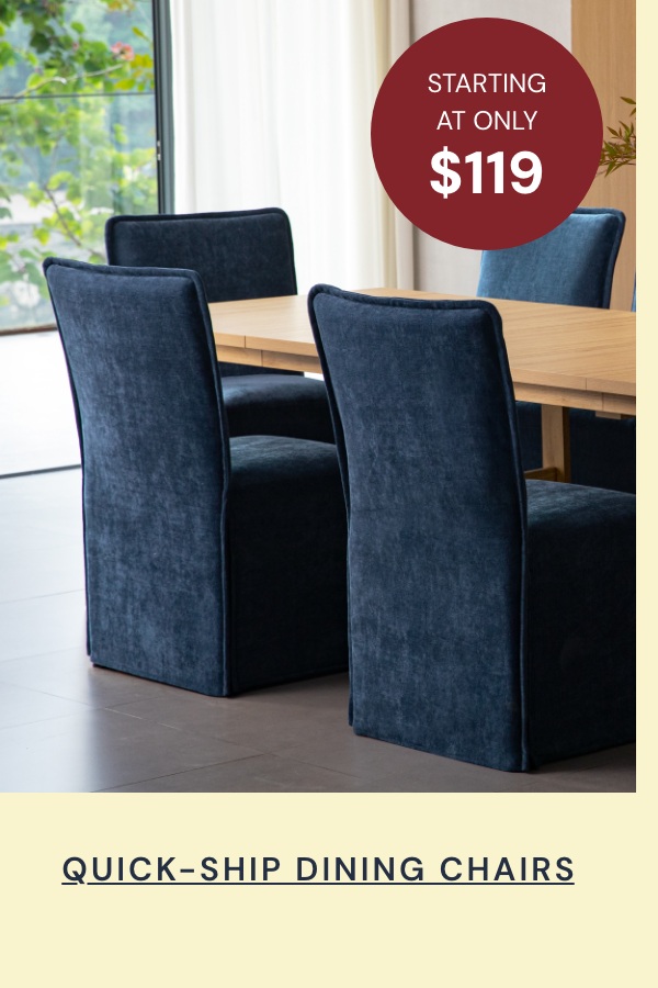 Quick-ship dining chairs