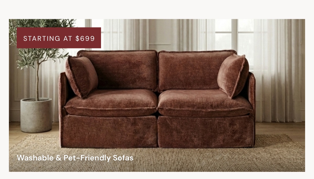 Washable & Pet-Friendly Sofas - Starting at only $699