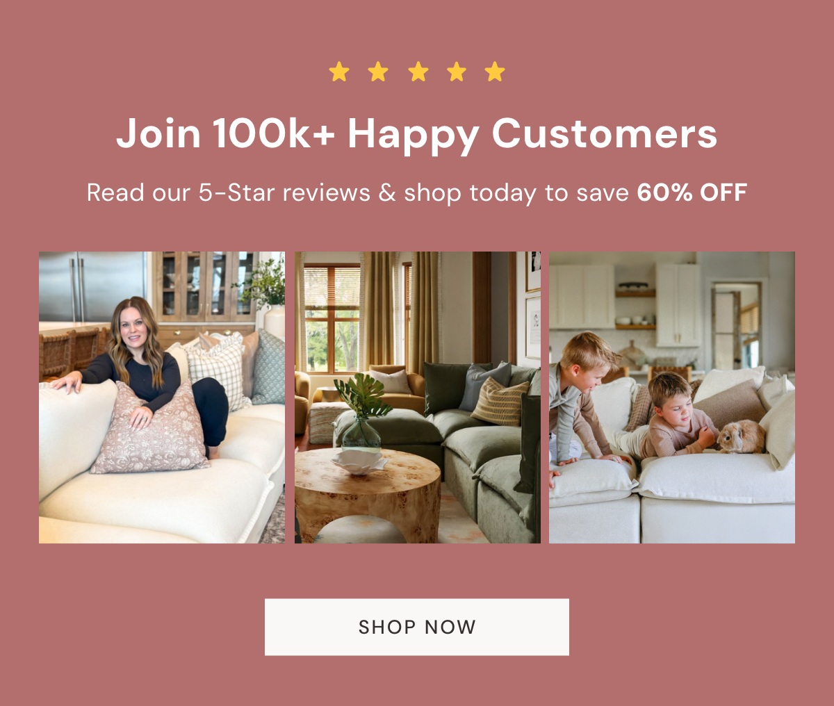 Join 100k+ Happy Customers! Read our 5-Star reviews & shop today to save 60% OFF.