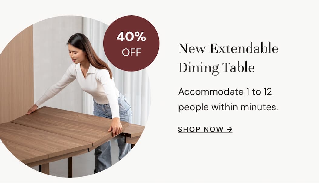 Extendable dining table - Now 40% off