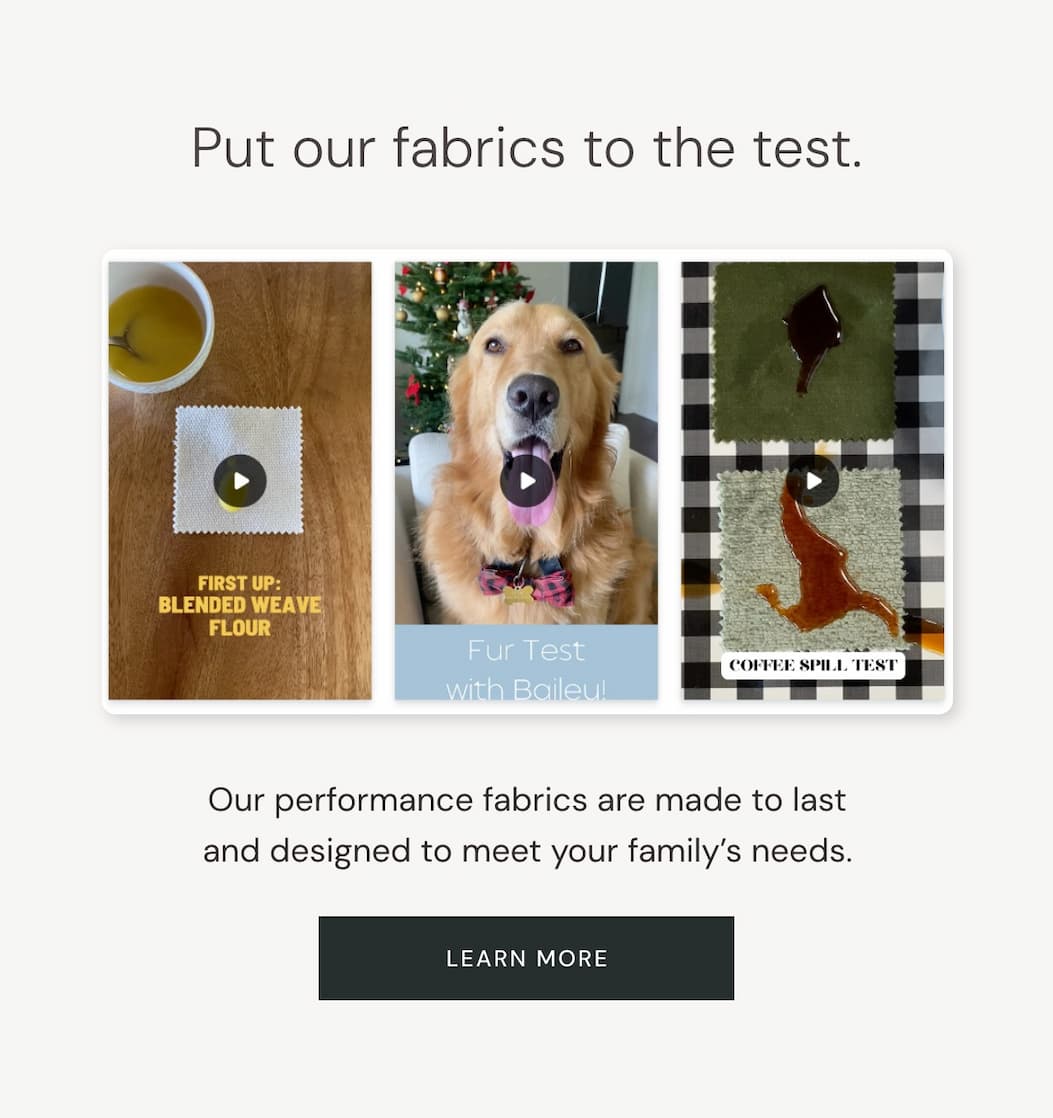 Put our fabrics to the test.