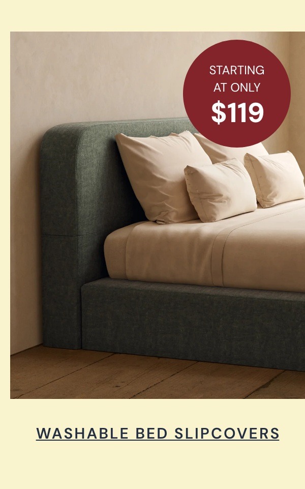 Washable bed slipcovers