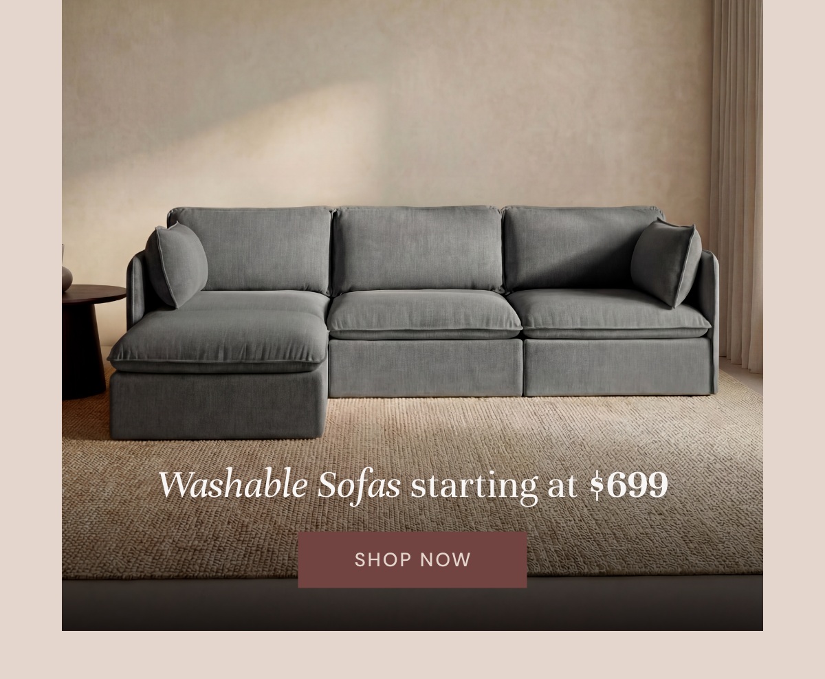 Washable Sofas - Starting at $699