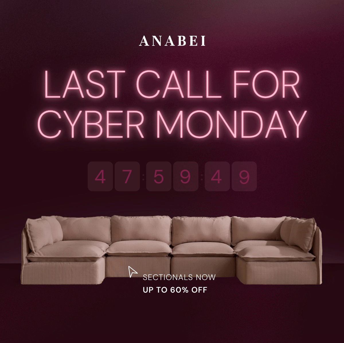 Cyber Monday is LIVE: sectionals now up to 60% off + free returns