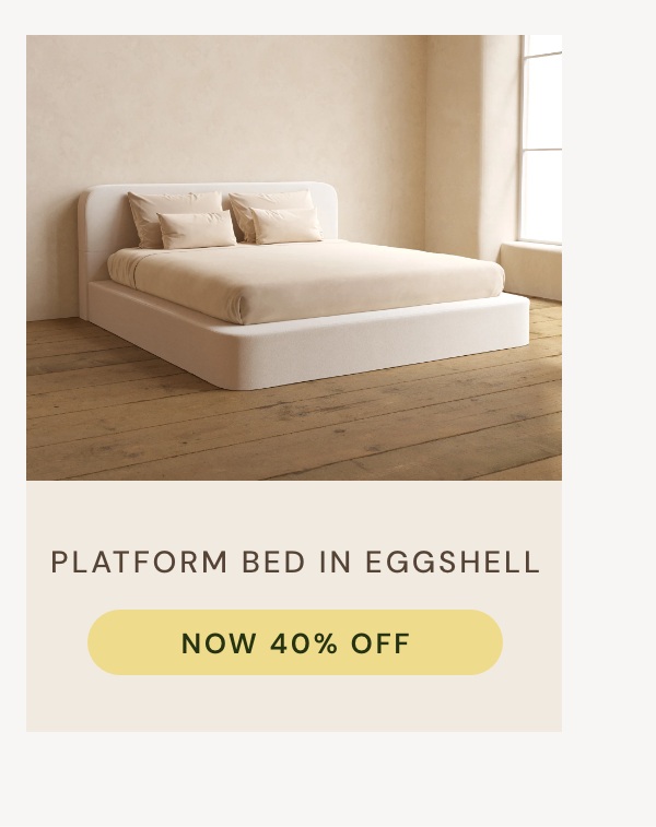 Platform Bed in Eggshell
