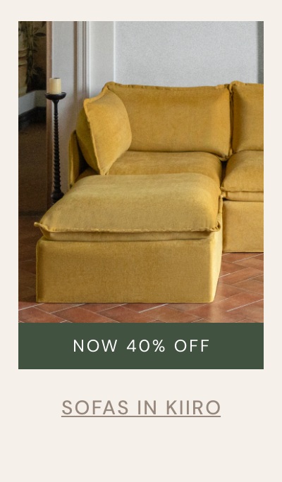 Sofas in Kiiro: Now 40% off