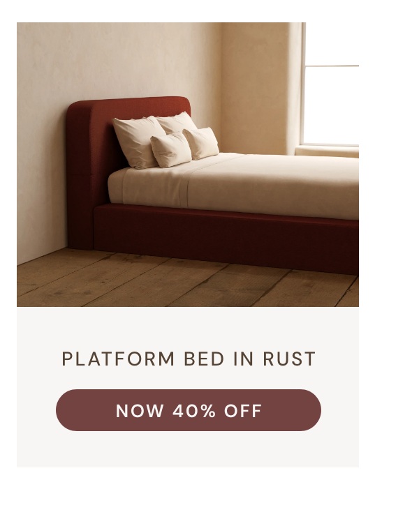 Platform Bed in Rust