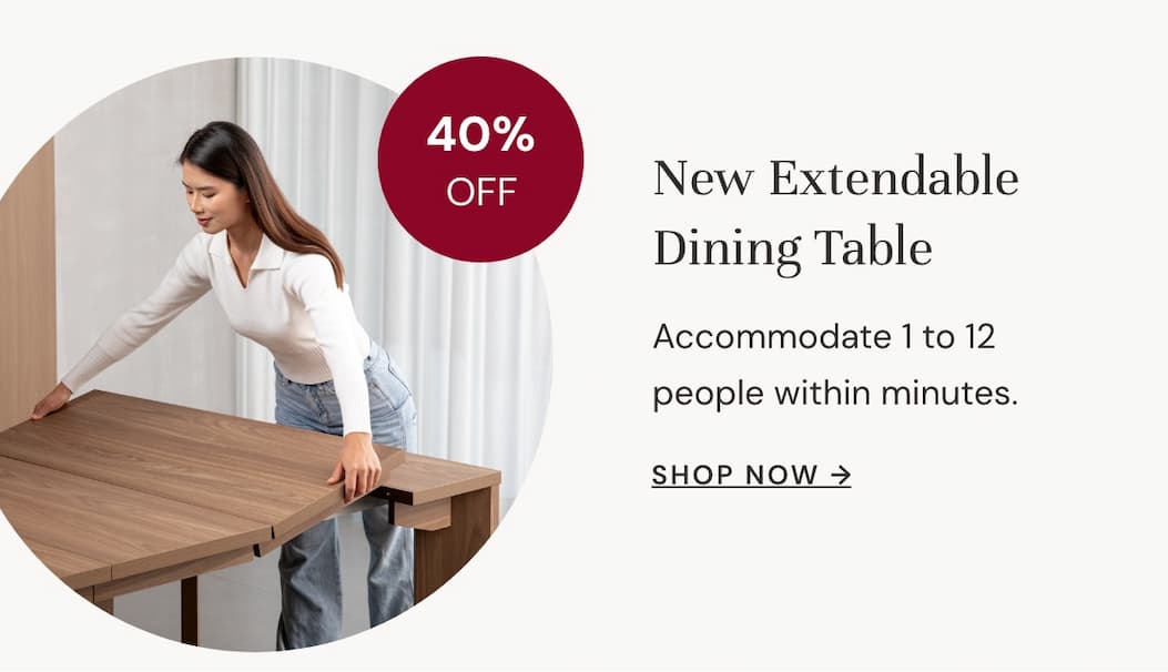 Extendable dining table NOW 40% off