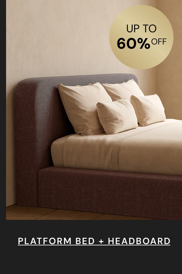Platform Bed + Headboard up to 60% off