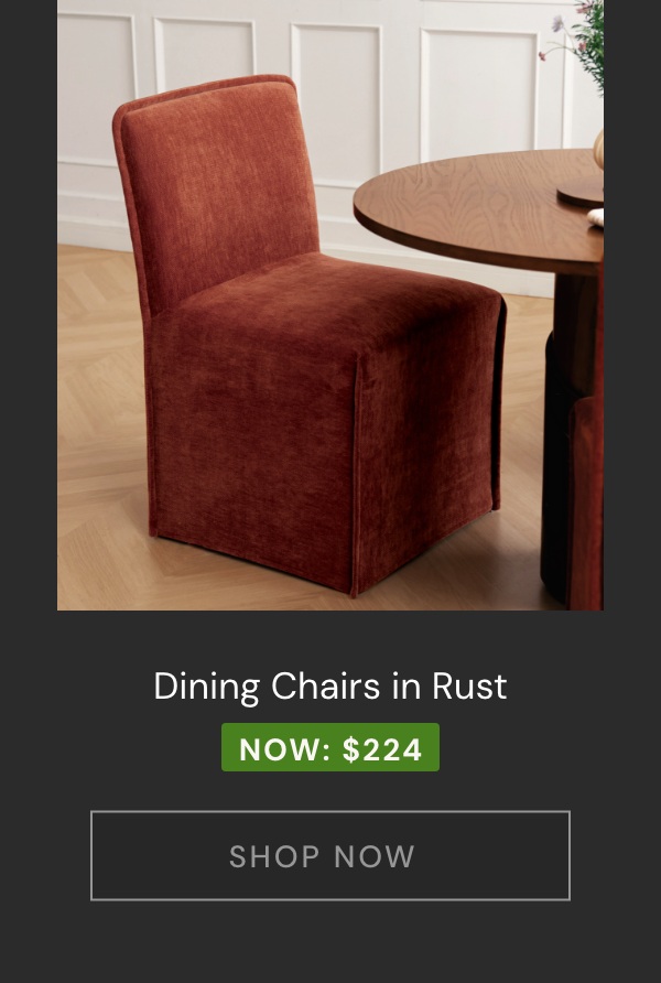 Dining Chairs in Rust - Now $224