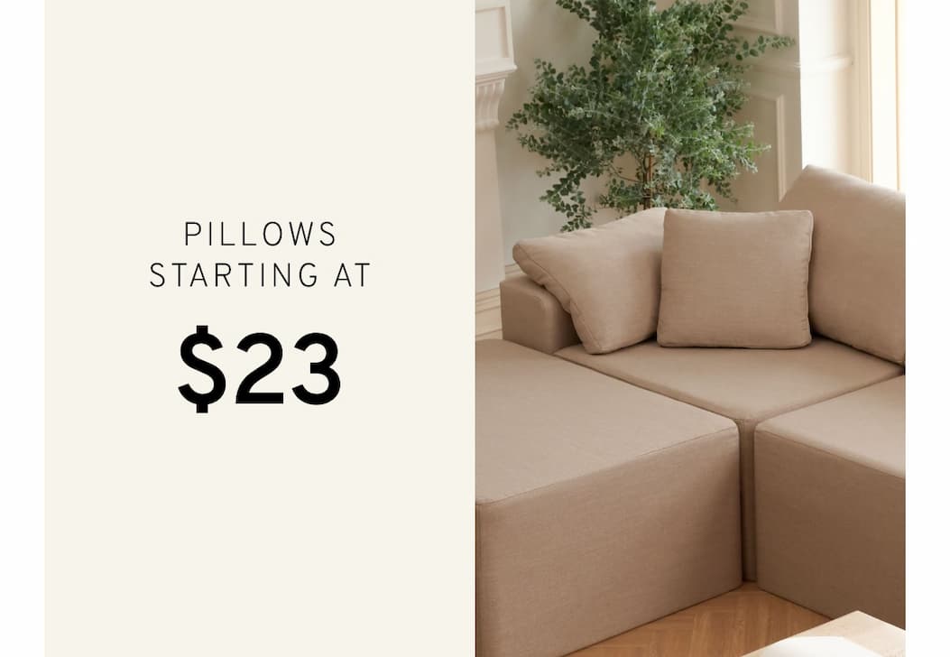 Pillows starting at $23