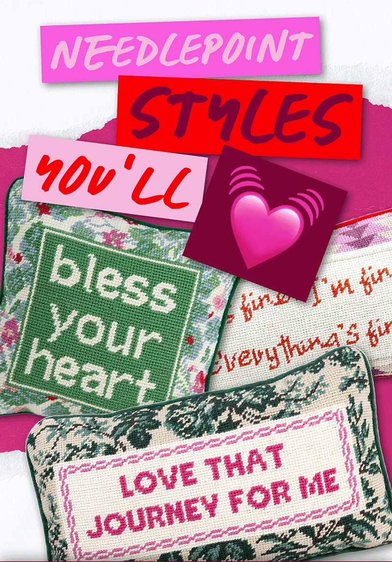 Needlepoint styles you'll 💓 Furbish Studio