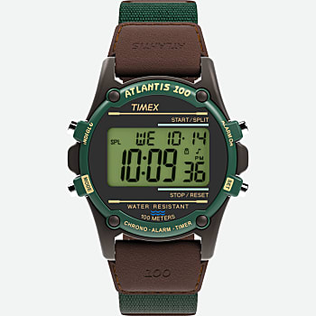 Atlantis 40mm Fabric and Leather Strap Watch
