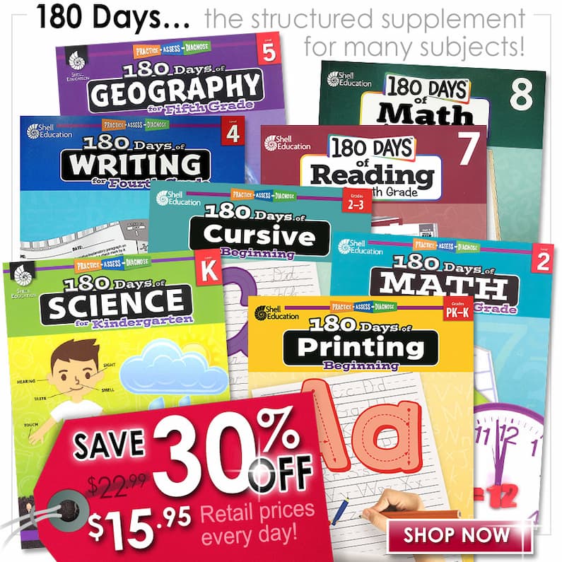 180 Days Workbooks