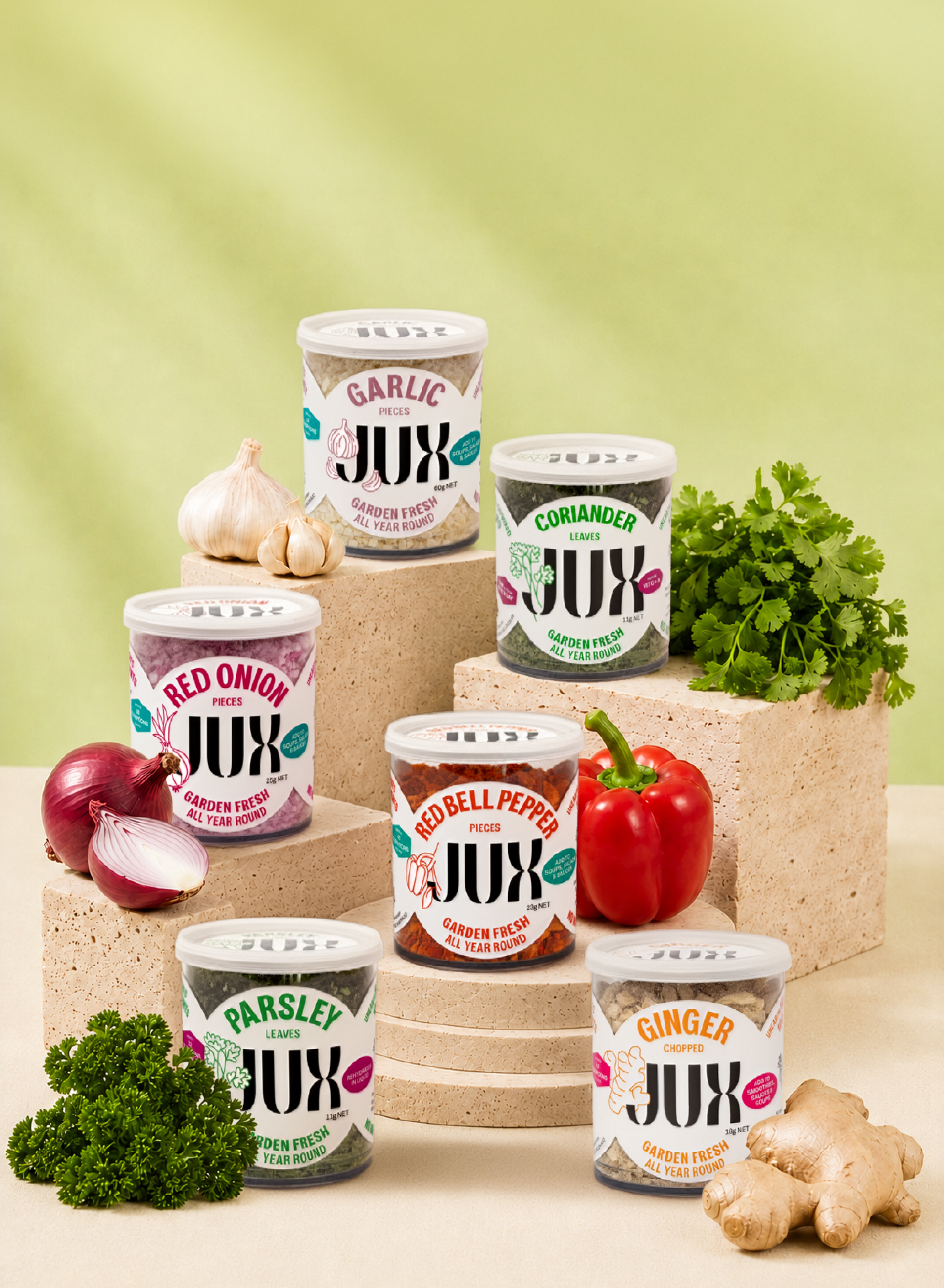 Gif showing different vegetables in bright colours. Copy is saying 'Introducing bundles'.