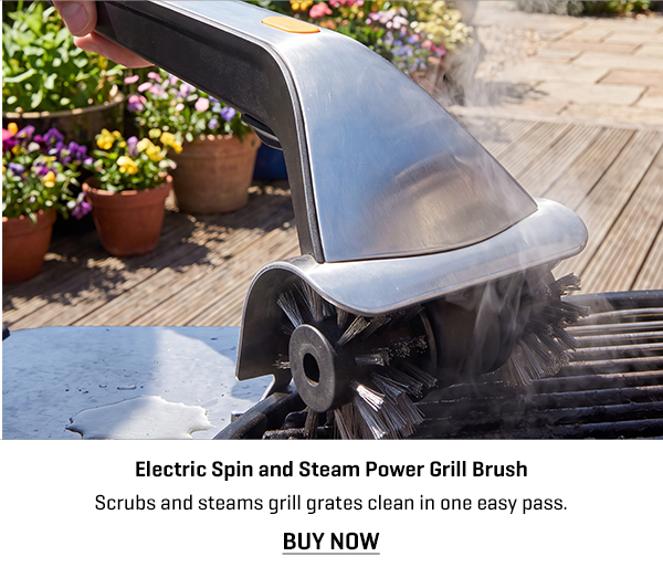 Electric Spin and Steam Power Grill Brush