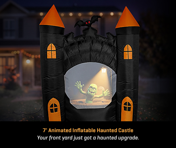 7' Animated Inflatable Haunted Castle