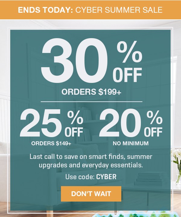 Our Cyber Summer Sale is here! Get up to 30% off 