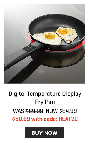 Digital Temperature Display Fry Pan