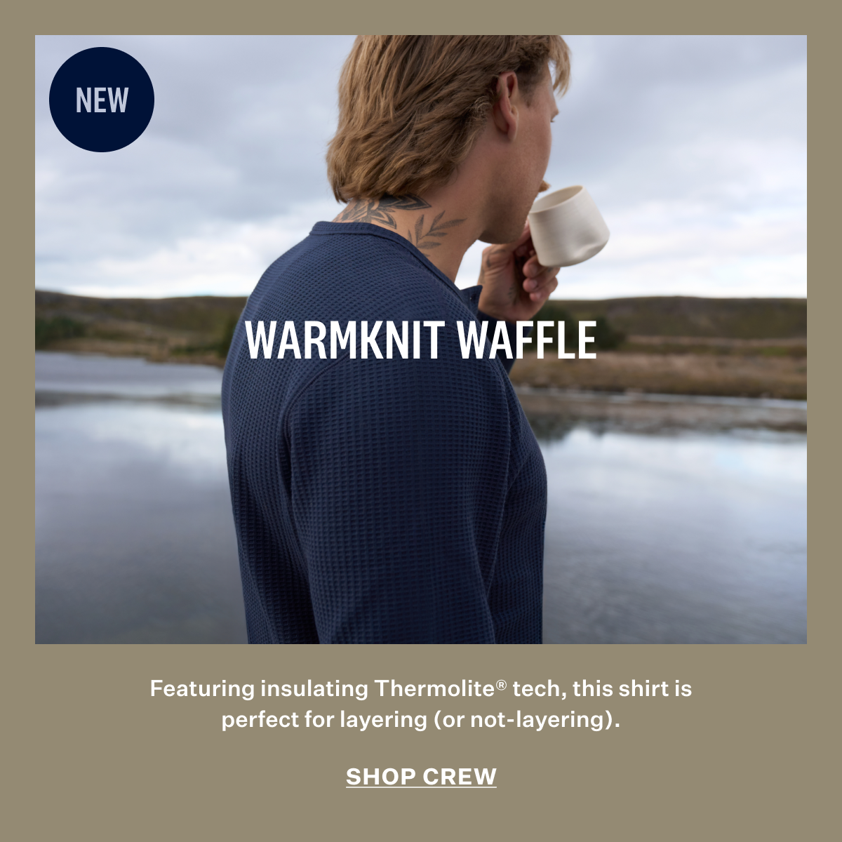 WARMKNIT Waffle Long Sleeve Crew