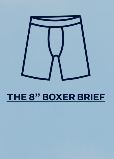 An illustration of Airknitx 8" Boxer brief