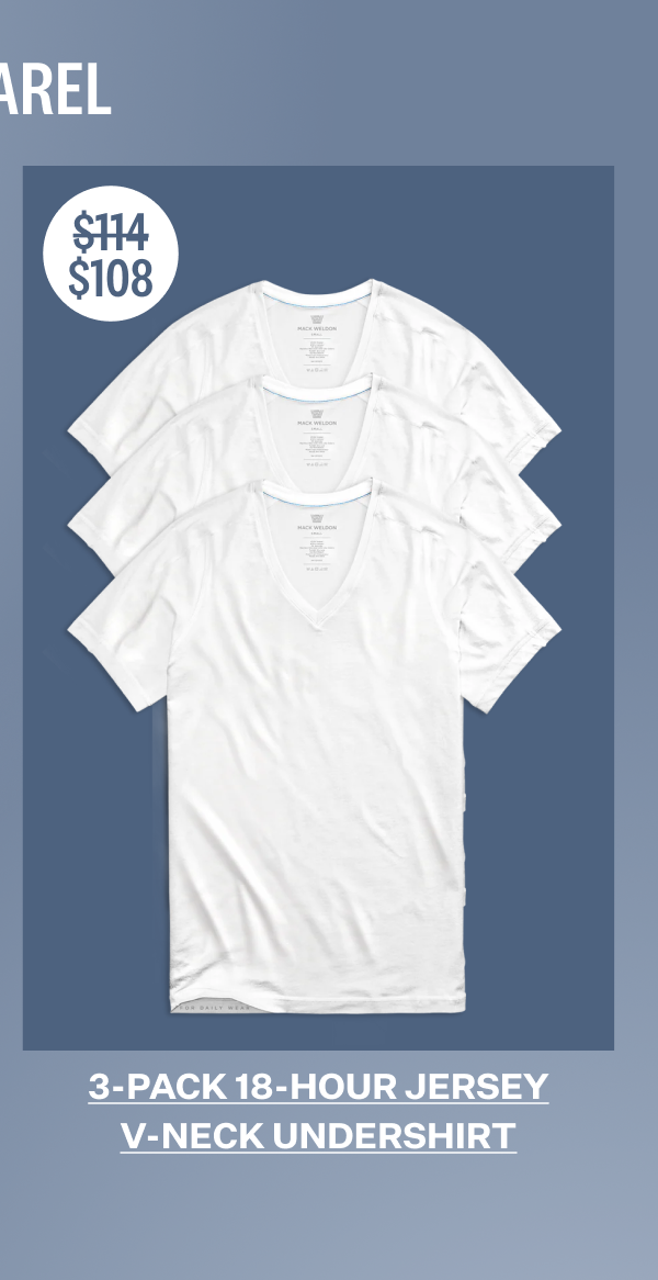 3-Pack 18-Hour Jersey V-Neck Undershirt