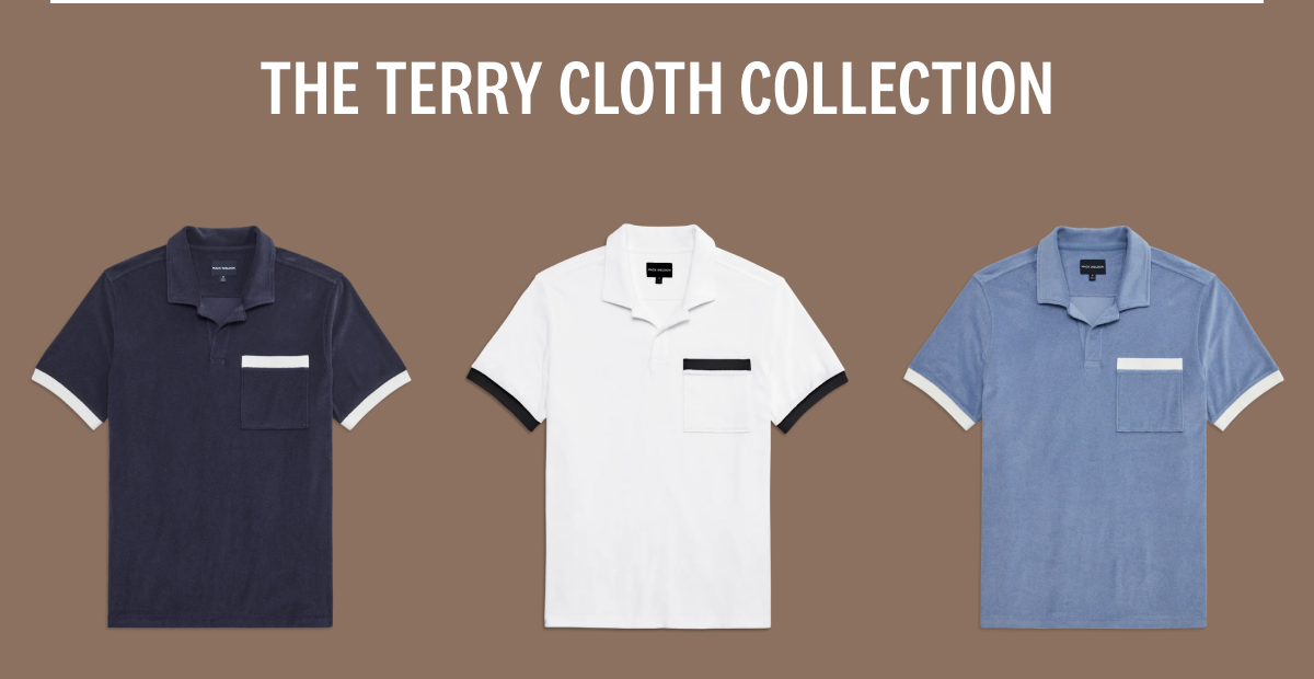 Terry Cloth Johnny Collar Polo
