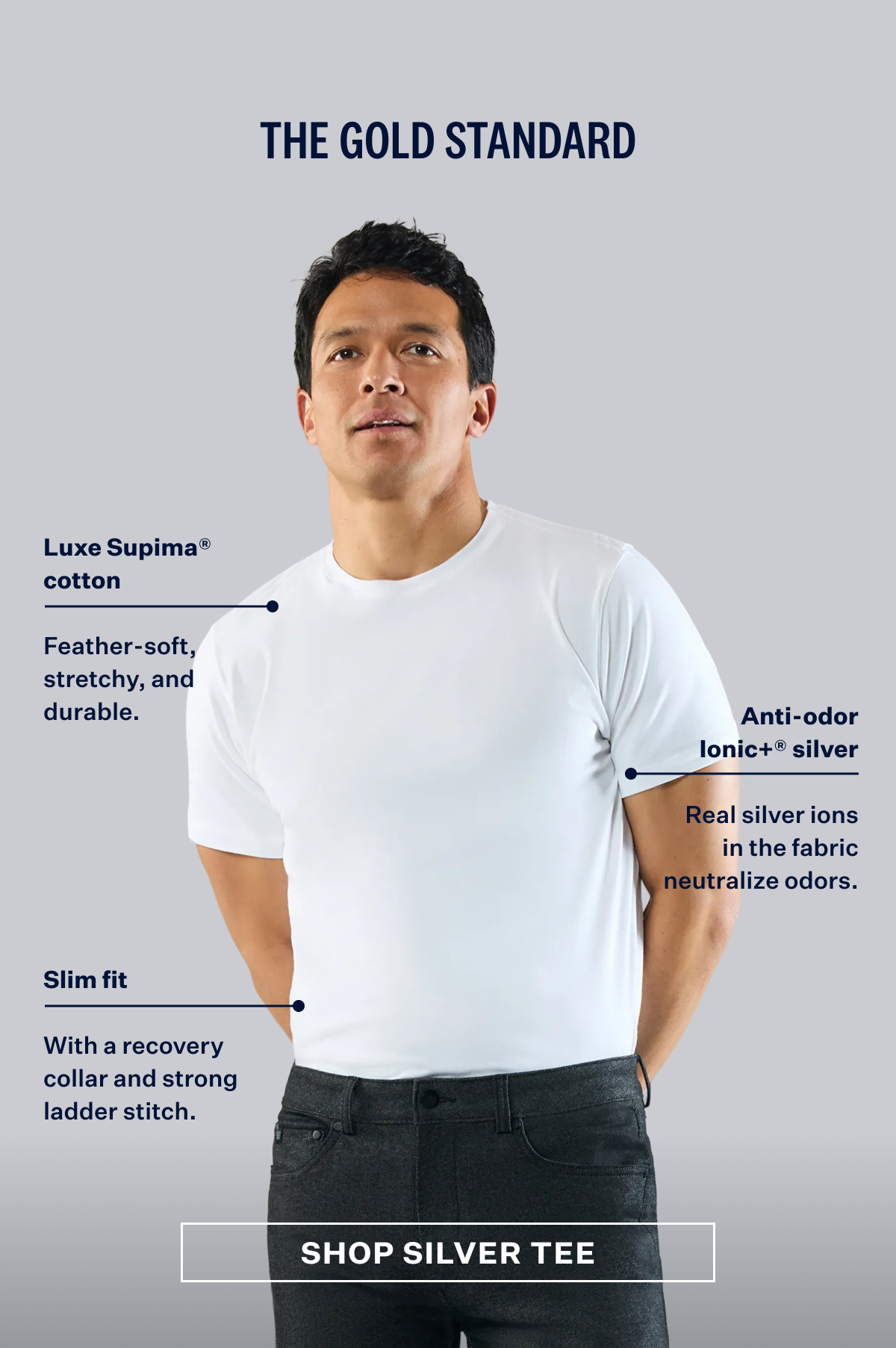 SILVER Crew Neck T-Shirt